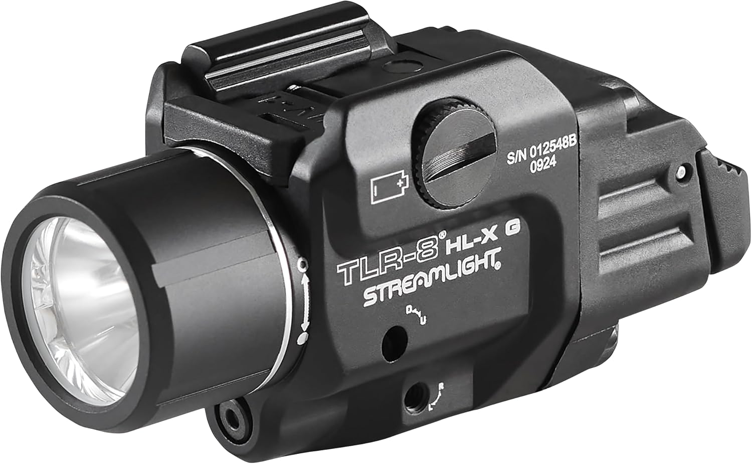 Streamlight 69475 TLR-8 HL-X G USB 1000-Lumen Weapon Rail-Mounted Rechargeable Tactical Flashlight with Integrated Green Aiming Laser, Includes Key Kit, Tool, and Rechargeable Battery, Black