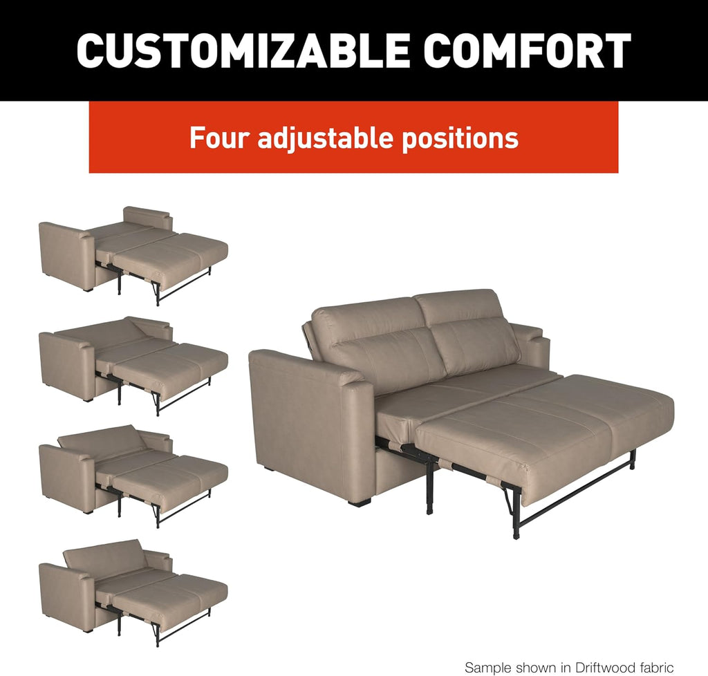 Thomas Payne Signature Heritage Series 68' McCoy RV Clickback Sleeper Sofa with Automatic, Adjustable Fold-Out Legs, Four Reclining Positions, Easy Transition - 2024044227