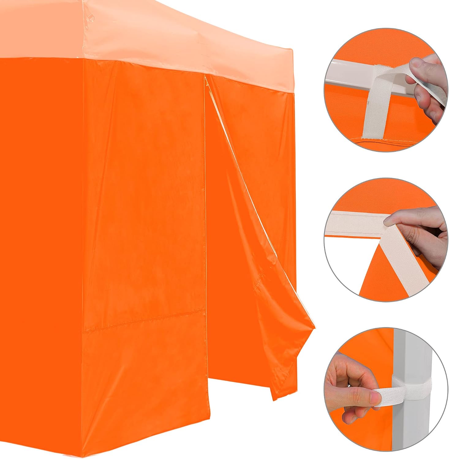 InstaHibit 4 Pack Side Wall for 10x10 Ft EZ Pop Up Canopy Tent UV50+ Zipper 550D (Sidewall Only)