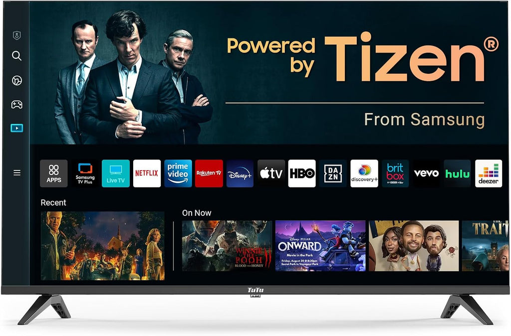 TuTu 43 Inch 4K UHD LED Smart TV with Tizen OS TV Compatible HDR 10, MEMC, Dolby Audio, Voice Remote, WiFi, Bluetooth, Streaming Television(2025 Model)