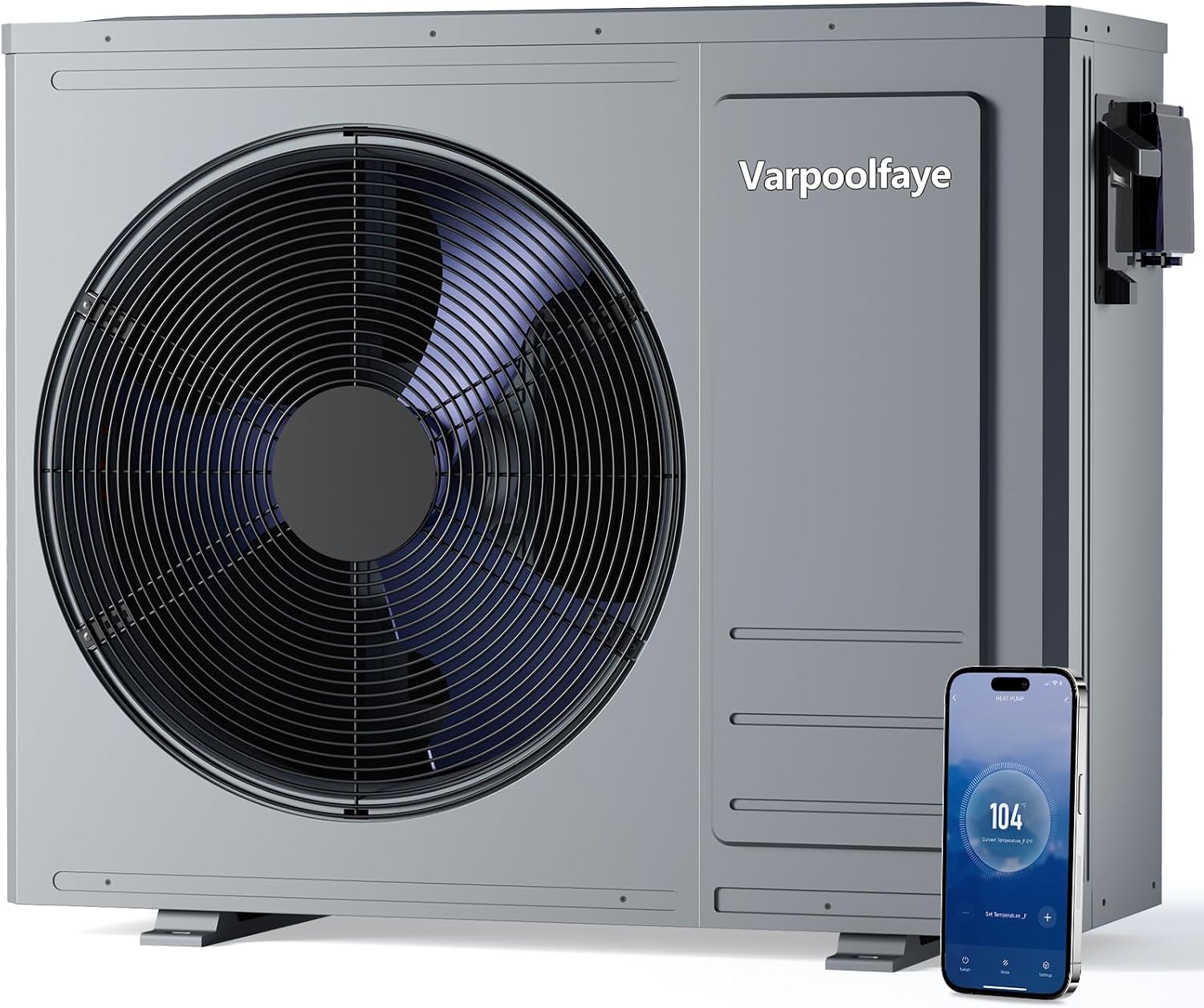35100 BTU Electric Pool Heater for Inground Pool 10000 Gallon Above Ground Pool Heater Swimming Pool Heater Pump Heating or Cooling WiFi Control Schedule 220V 60HZ