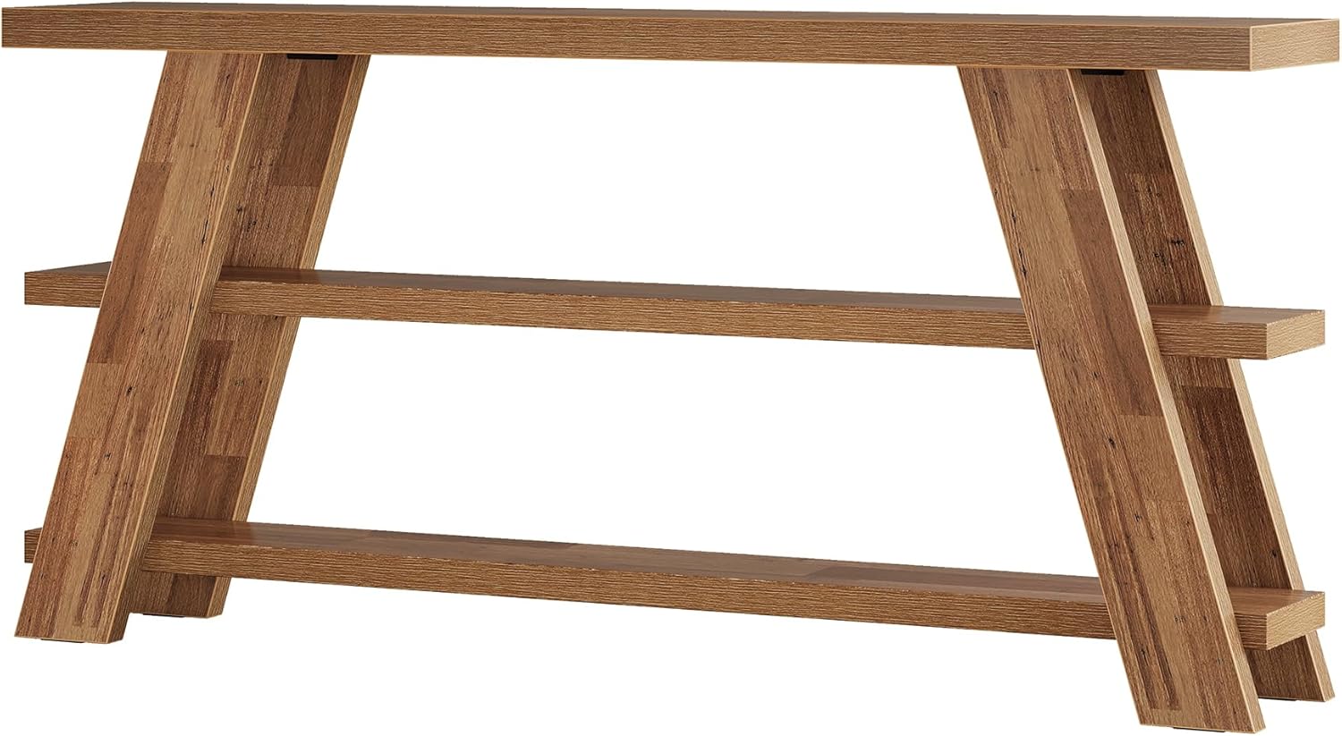 Tribesigns 70.9' Extra Long Console Table with Storage, 3-Tier Narrow Wooden Sofa Table Behind The Couch, Farmhouse Entry Foyer Table for Entryway, Living Room, Hallway, Brown