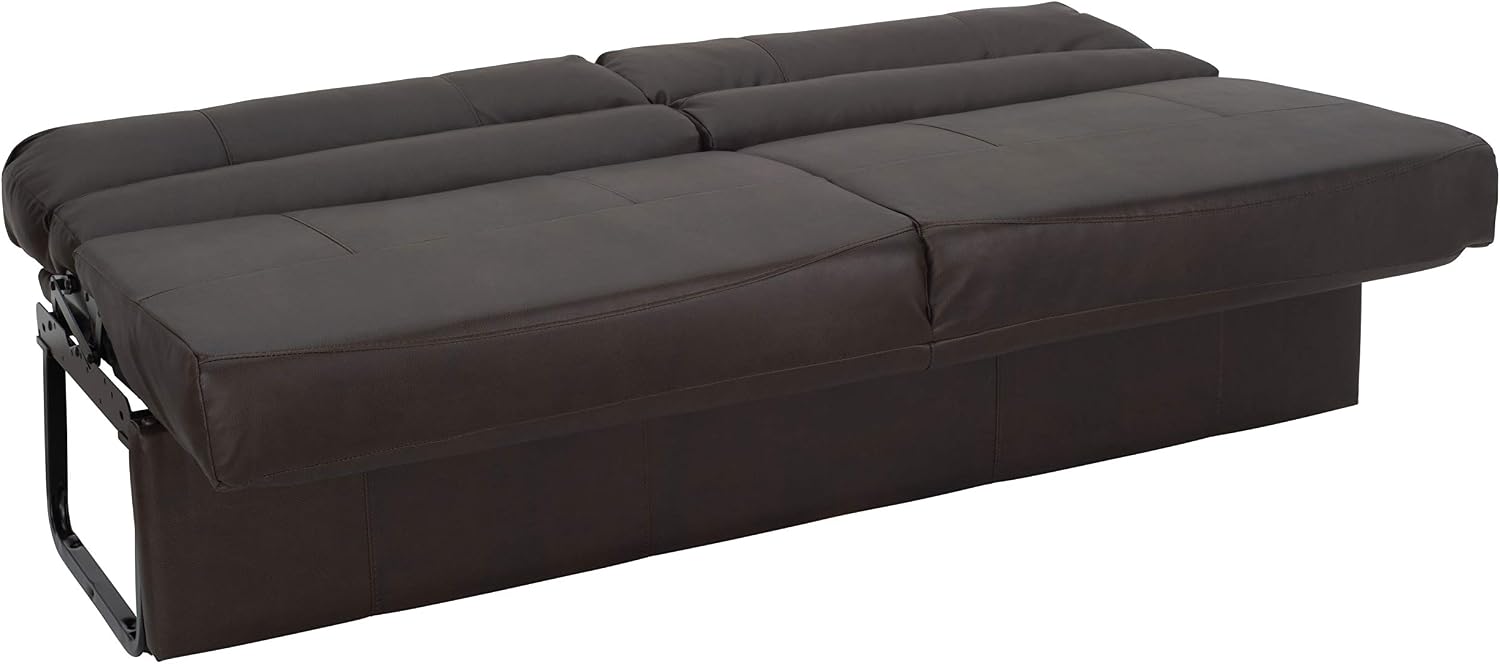 RecPro Charles RV Jackknife Sofa | Love Seat | Sleeper Sofa | Length Options 62', 68', 72' | 11' Legs and Hardware Included (68 Inch, Chestnut)