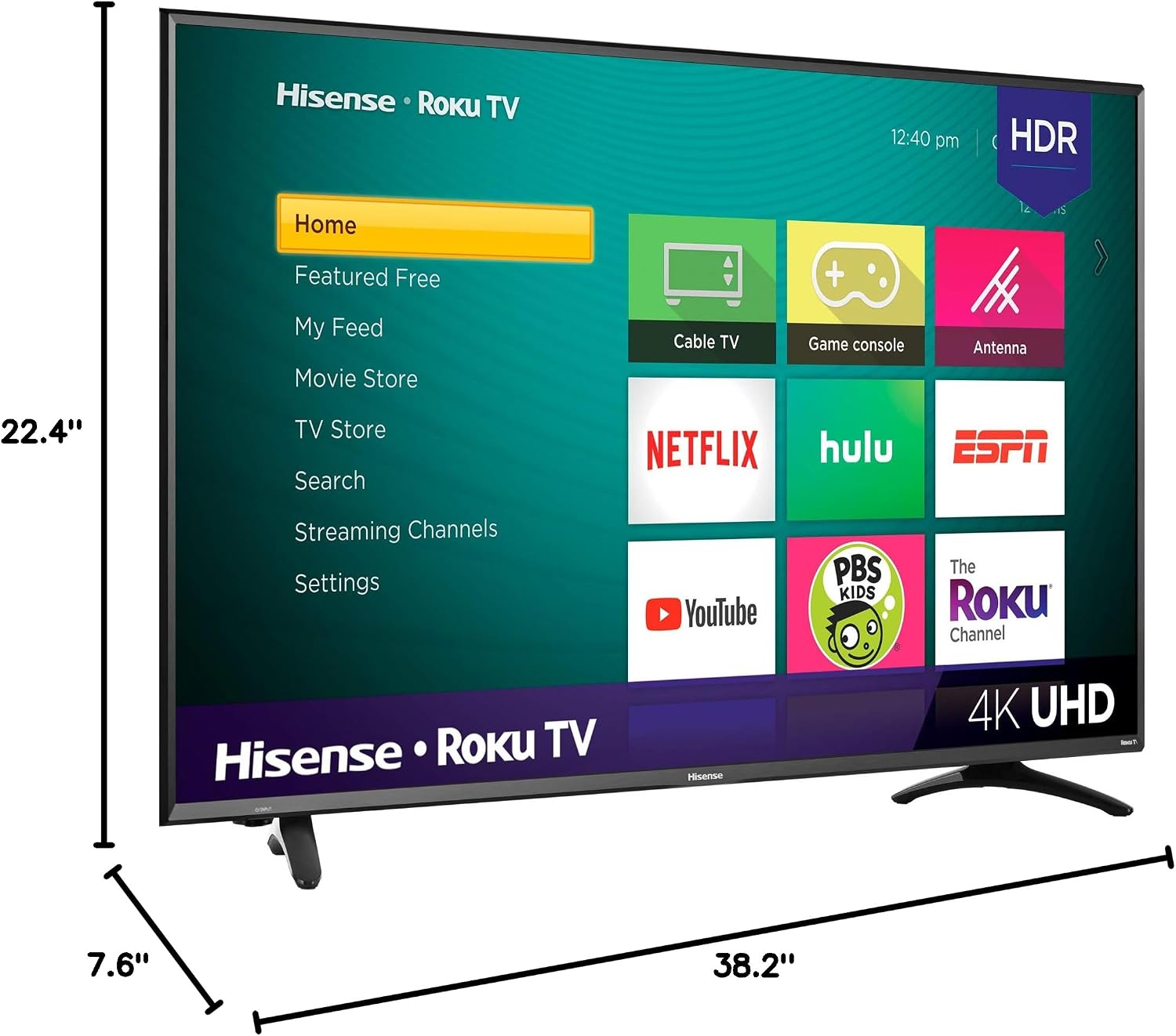 Hisense 43R7E 43-inch 4K Ultra HD Roku Smart LED TV HDR (2019)