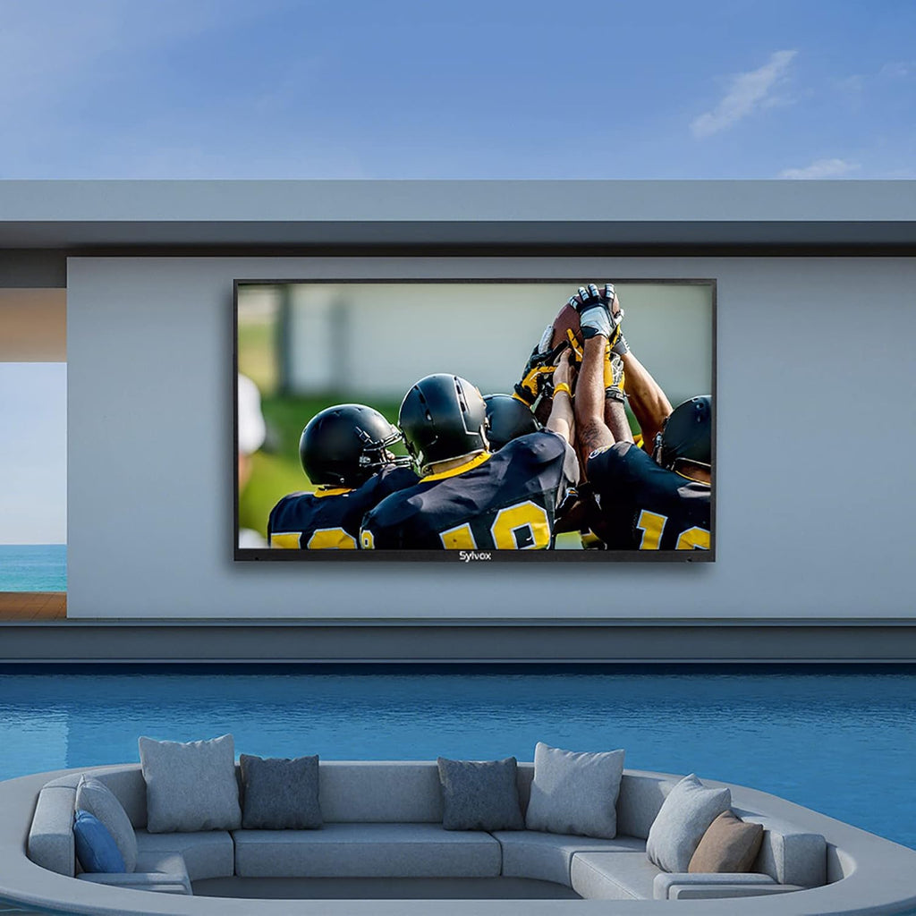 SYLVOX 65'' Outdoor Smart TV 4K UHD Waterproof TV 1000NIT High Bright, Android 11.0 Support Download APP ARC & CEC, Suitable for Outdoor Use(Deckpro Series)