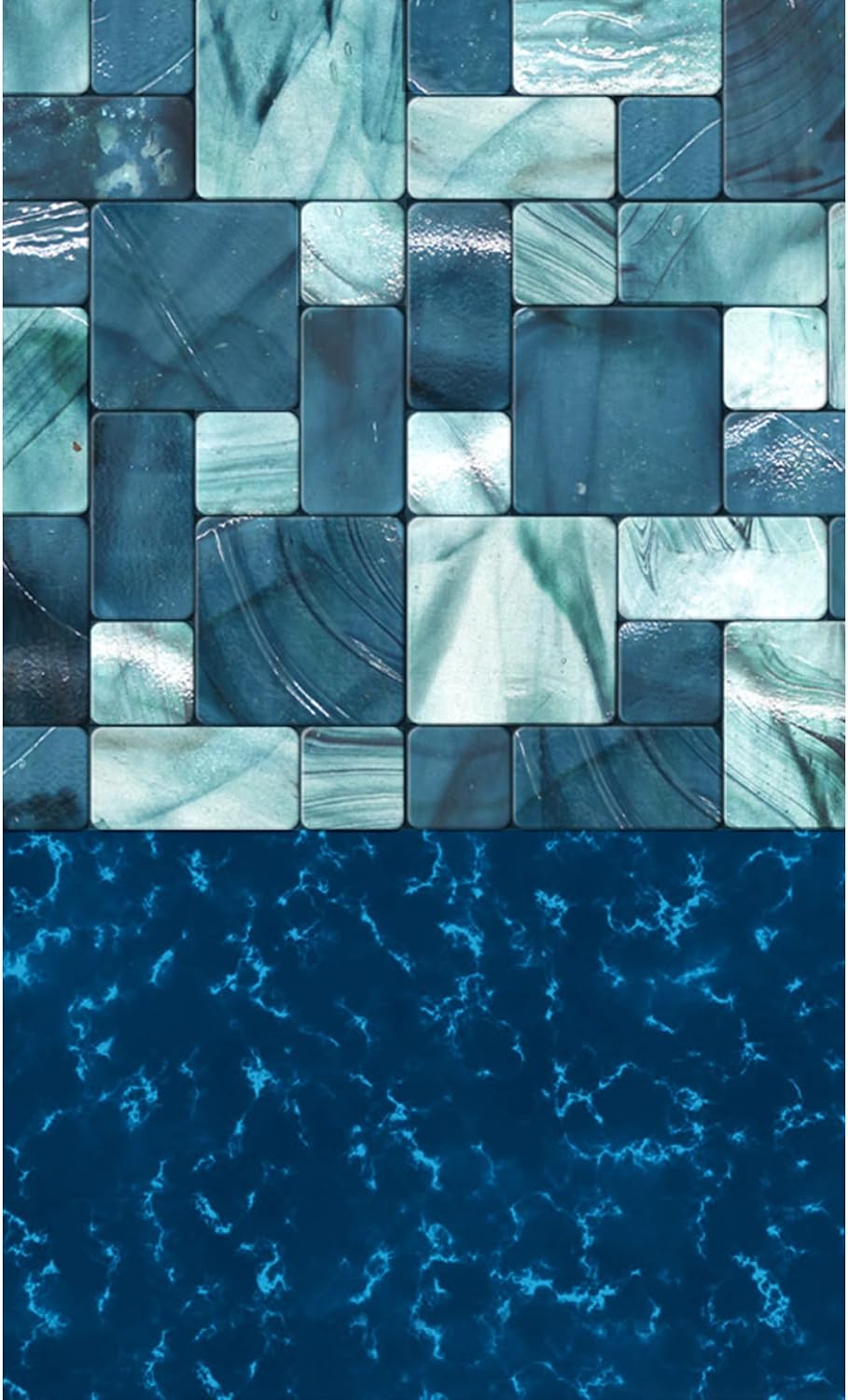 Blue Wave Emerald Coast Overlap 12 ft Round Pool Liner for Above-Ground Steel Wall Pools – Weather Resistant Standard Gauge Vinyl with Welded Seams - Dark Blue, Fits 48/54-In Depth – Pool Accessories