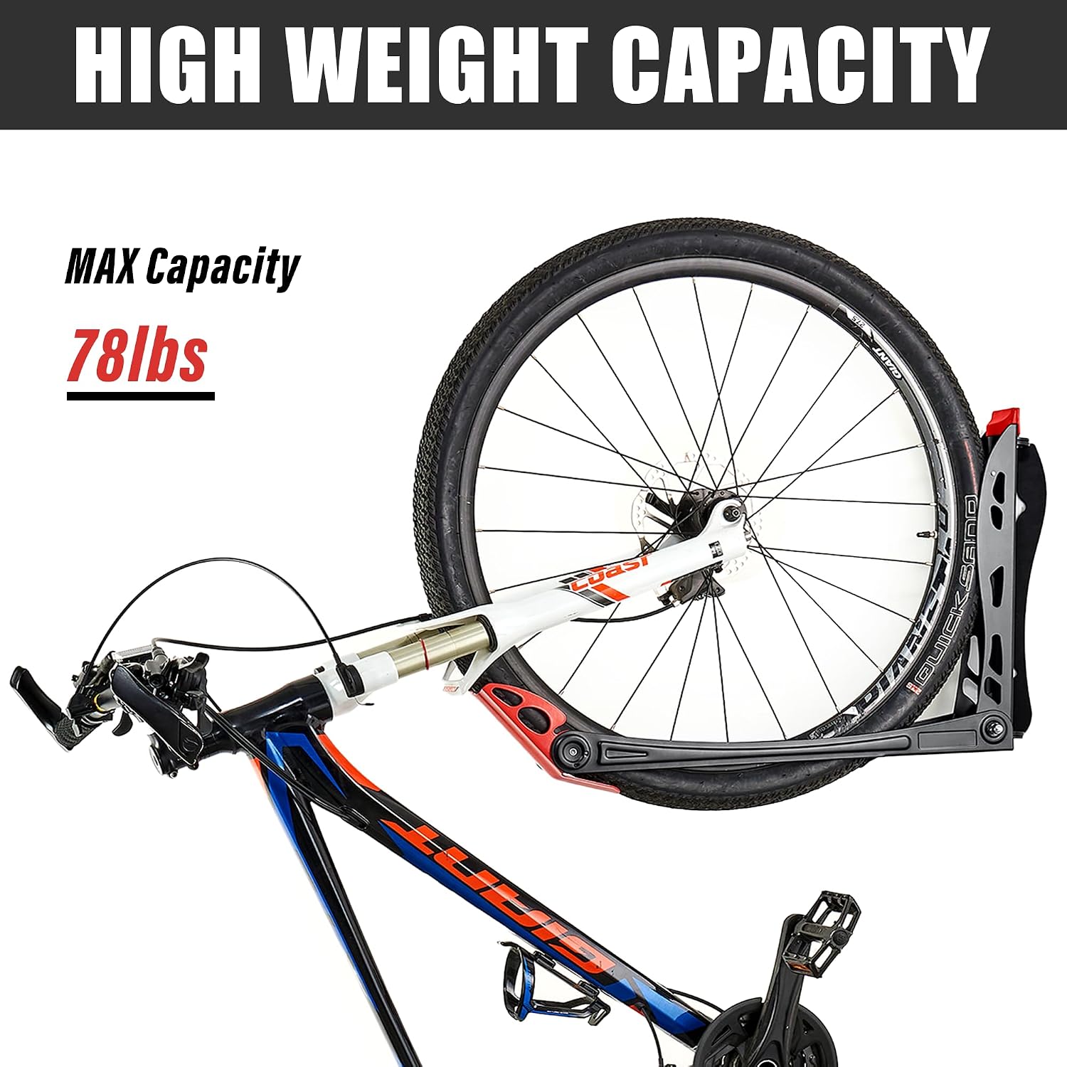 Wallmaster BIKEPAL Swivel Bike Rack, Wall Mounted Vertical Bike Storage Hanger, Space Saving for Home and Garage, 4 Pack