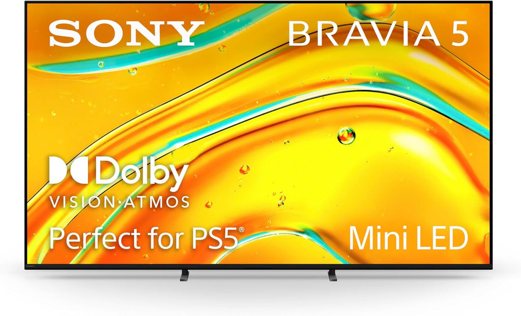 Sony BRAVIA 5 65 Inch TV, Mini LED, 4K Smart Google TV, XR Processor with AI Technology,120hz Television with Dolby Vision/Atmos, Exclusive Features for PlayStation®5, K-65XR50, 2025 Model (Renewed)