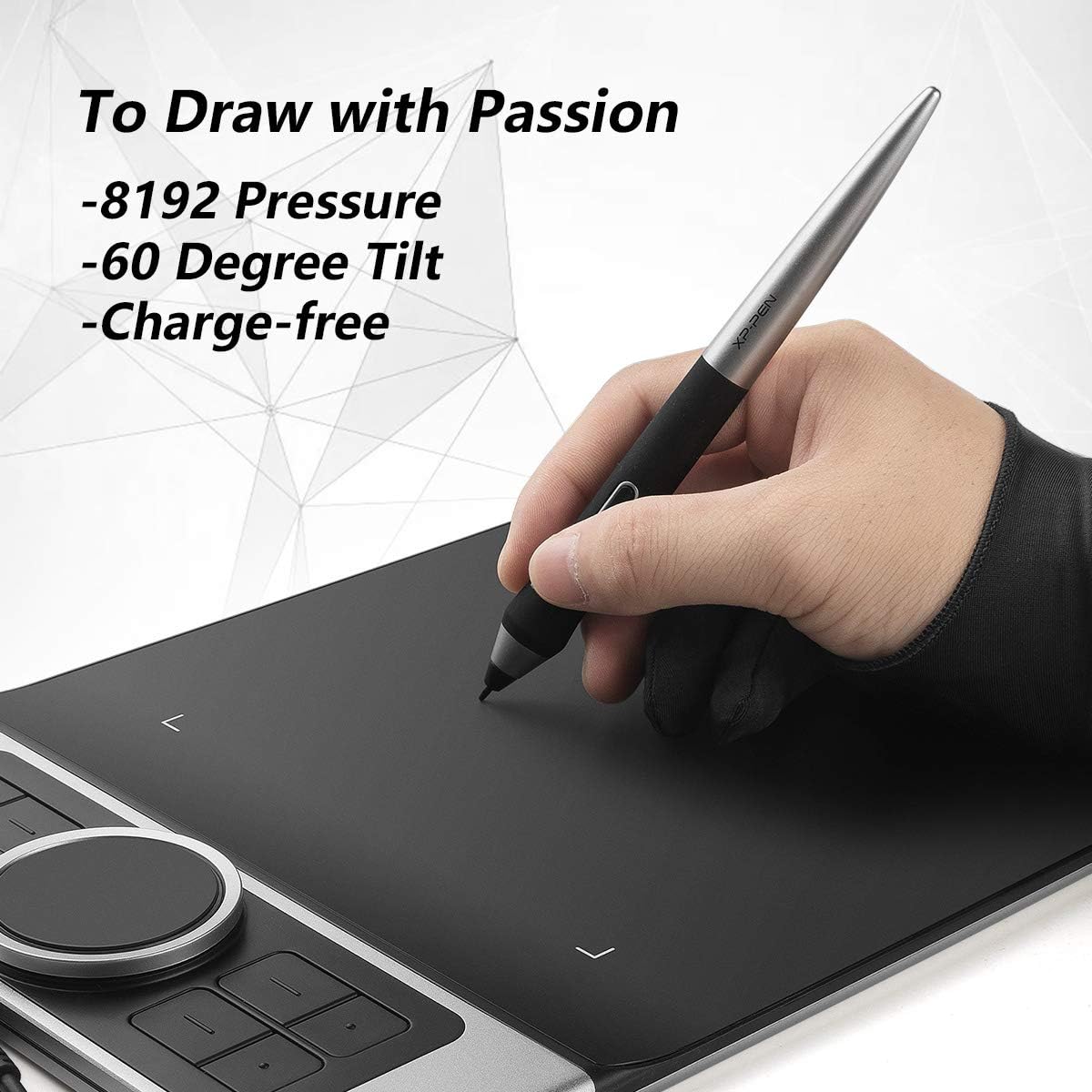 XP PEN Deco Pro Medium,Ultrathin Drawing-Tablet, 11x6 in Graphics Tablet with Tilt-Function,Battery Free Stylus,Ideal for Online Teaching,Supports Windows 11/10/8/7, Mac iOS 10.10 or Above,Chromebook