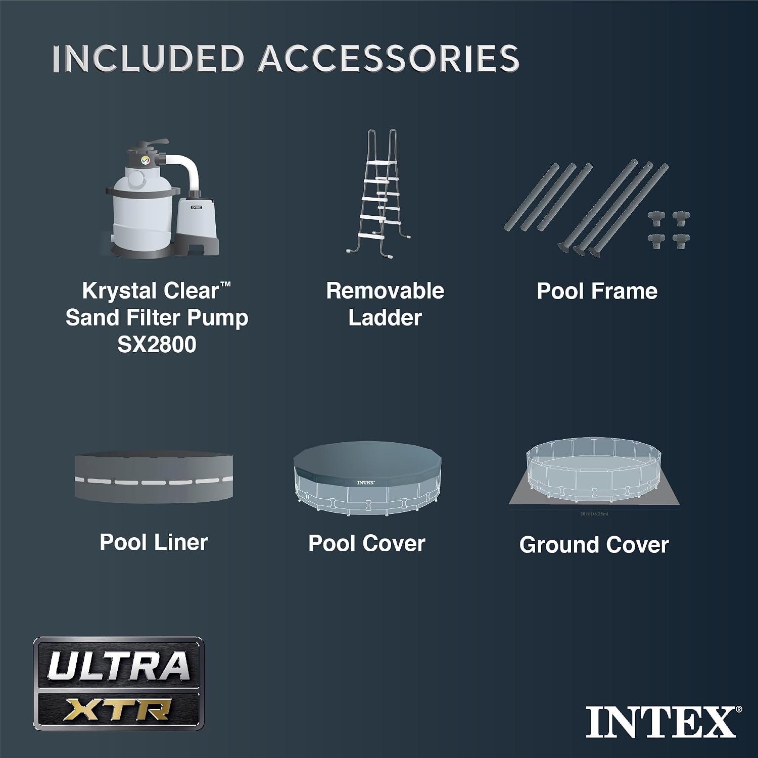 INTEX 26345VM Ultra XTR 26ft x 52in Above Ground Swimming Pool Set with Sand Filter Pump and OptiFlow 50lb Premium Filter Sand (2-Pack)