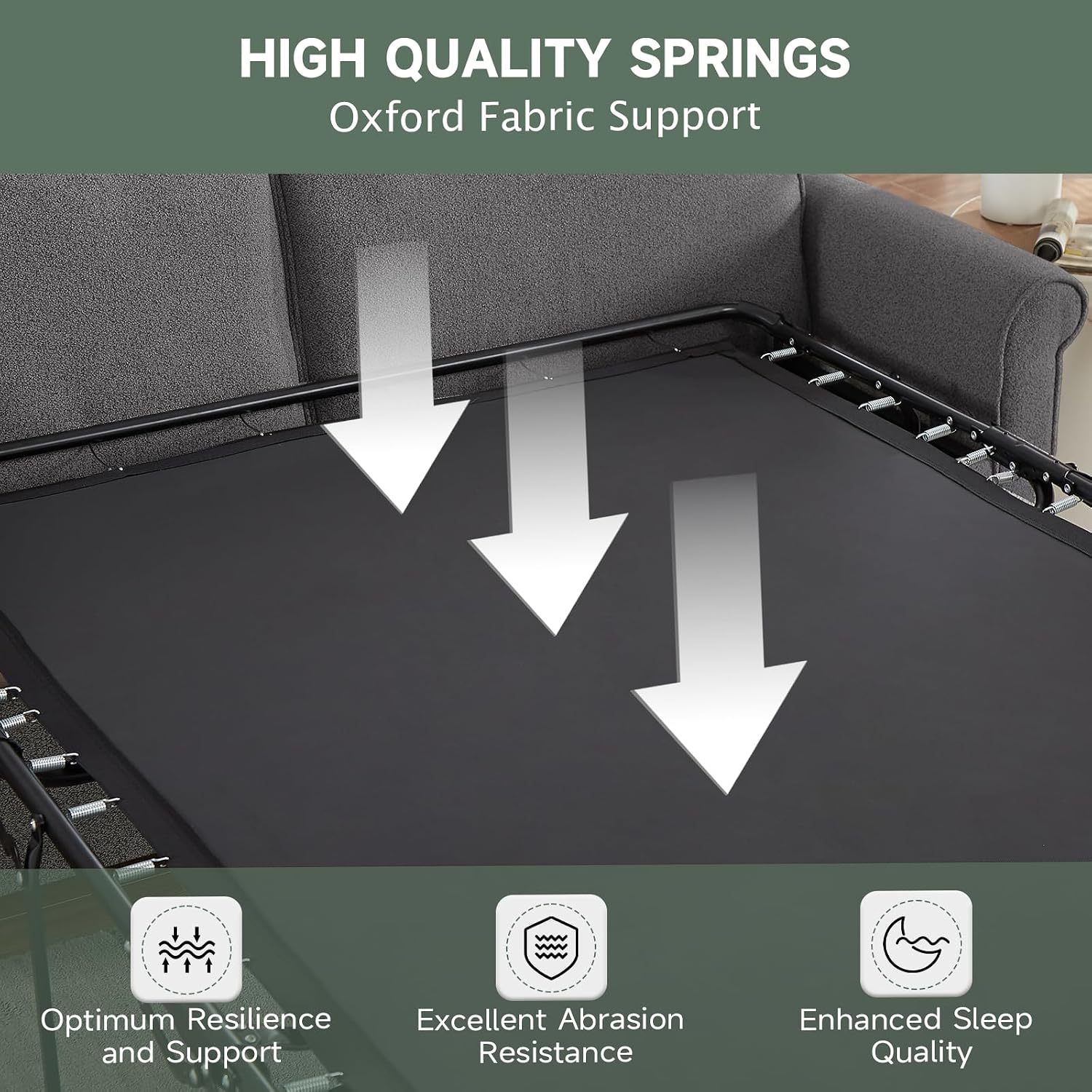 ONBRILL Pull Out Sofa Bed, 2-in-1 Full Size Convertible Sleeper Sofa Couch with Pull Out Bed, USB Charging Port, Hide a Mattress with Menmory Foam, Loveseat Couch for Living Room, Dark Grey