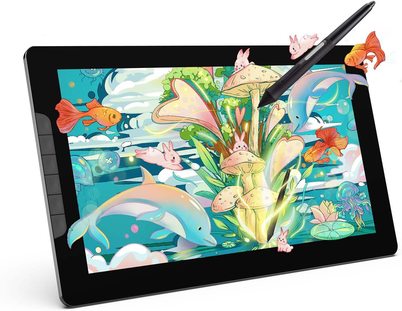 13.3 Inch Drawing Tablet with Screen, Full-Laminated Anti-Glare Graphics Drawing Monitor, 122% sRGB, 8192 Pressure Stylus Pen, Compatible with Windows/Mac Major Design Software