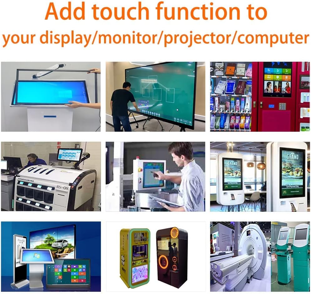 Chengying 23.6 inch (16:9) Infrared Multi-Touch Overlay - IR Touch Frame - 23.6' Infrared Touch Panel - USB Interface - with Protective Glass