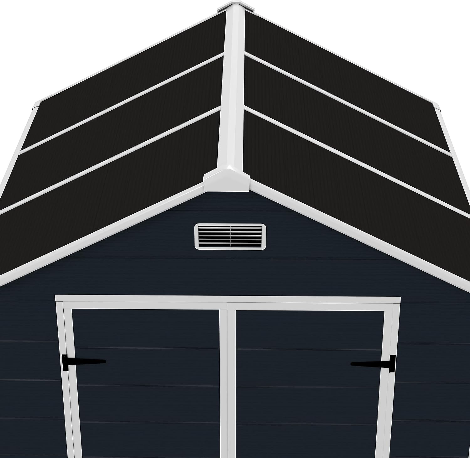 Campcraft 6x6ft Outdoor Storage Shed, Heavy-Duty Resin Plastic Garden Shed with HD Window, Waterproof UV-Resistant Tool Shed for Backyard, Patio & Lawn Equipment 12mm Thick PP Walls (6 x 6 ft)