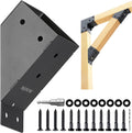 AJOVW-8-Piece 4x4 Pergola Diagonal Brace Angle Plate, Stainless Steel 45 Degree Angle Support Bracket, for Gazebos, Garages, Patios, Sheds, Gardens, and Other Applications.(Actual Size: 3.5' × 3.5' )