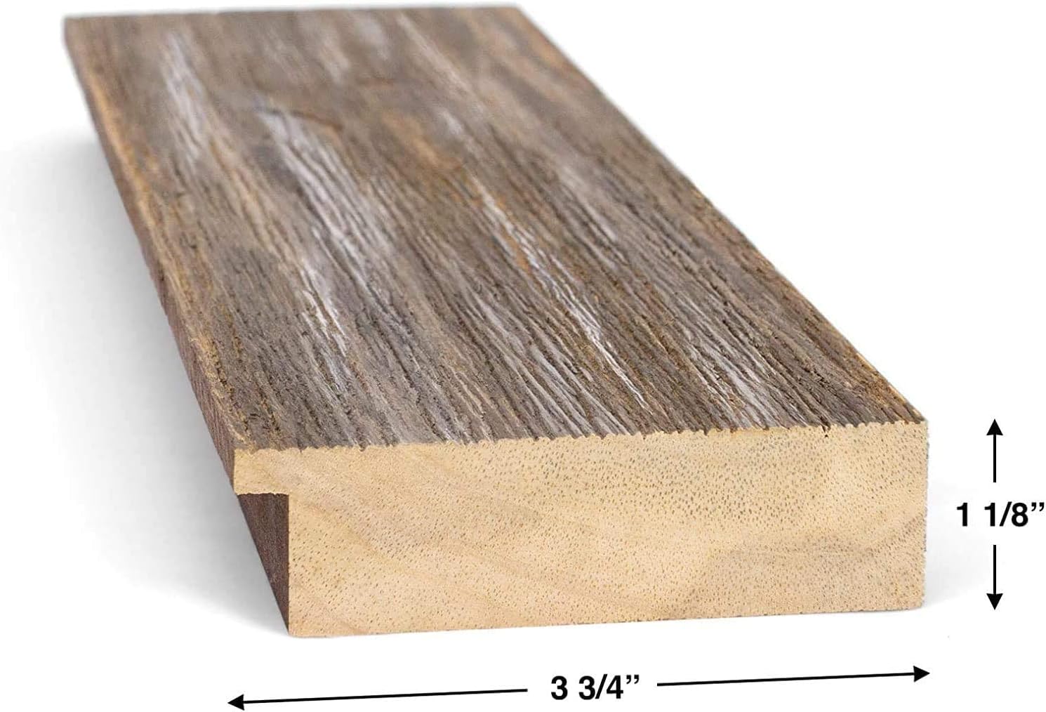 Distressed Barnwood 65' Premiere Deco TV Frame - Compatible ONLY with Samsung The Frame TV and Pro TVs (Fits 2021-2026, LS03A, LS03B,LS03C,LS03D,LS03FA,LS03FW)
