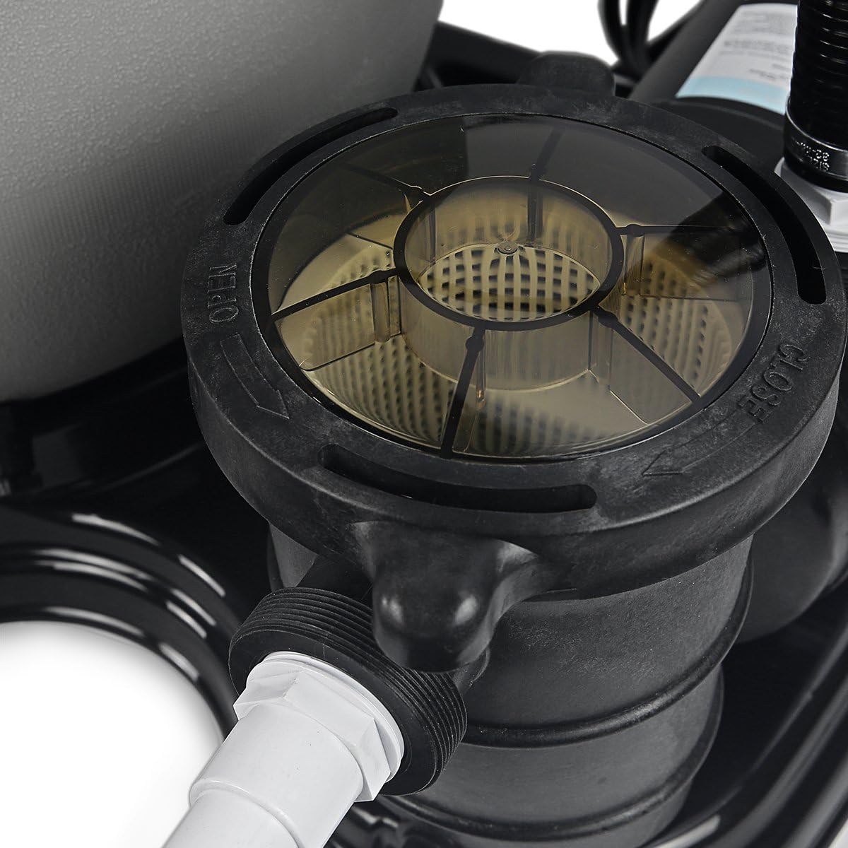 XtremepowerUS 4500GPH 19' Sand Filter with 1.5HP Above Ground Swimming Pool Pump Media System, 5-Way Valve Filter