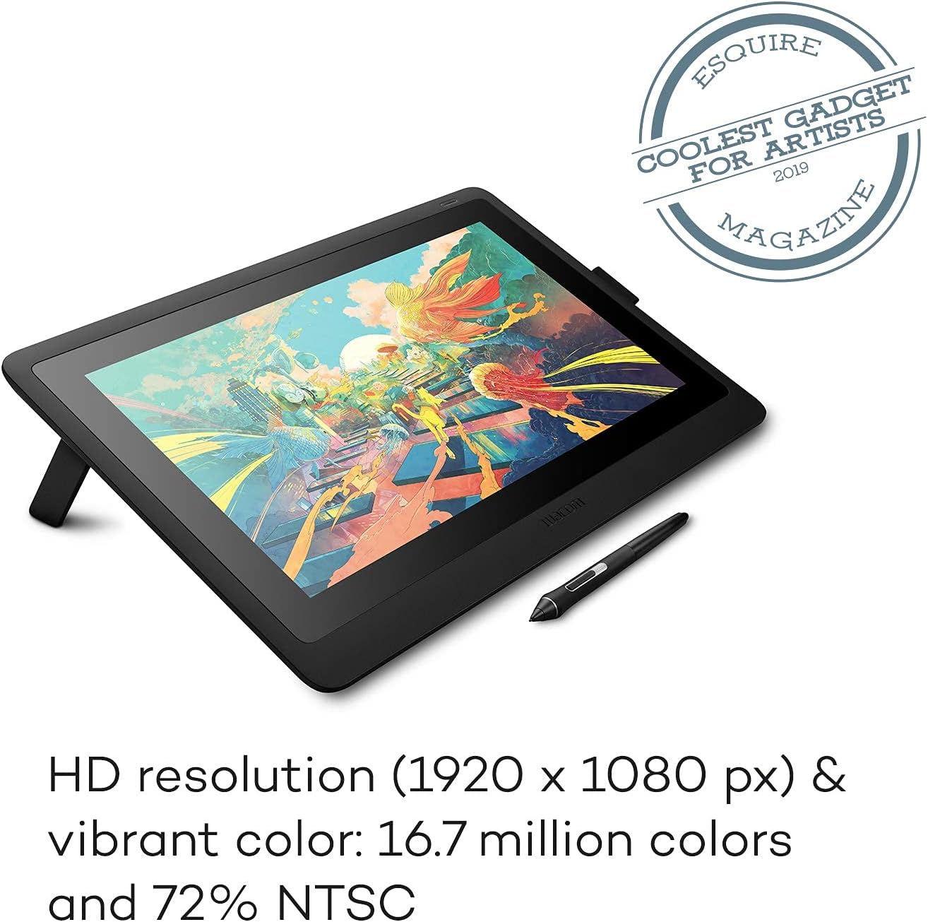 Wacom DTK1660K0A Cintiq 16 Drawing Tablet with Screen (Renewed)