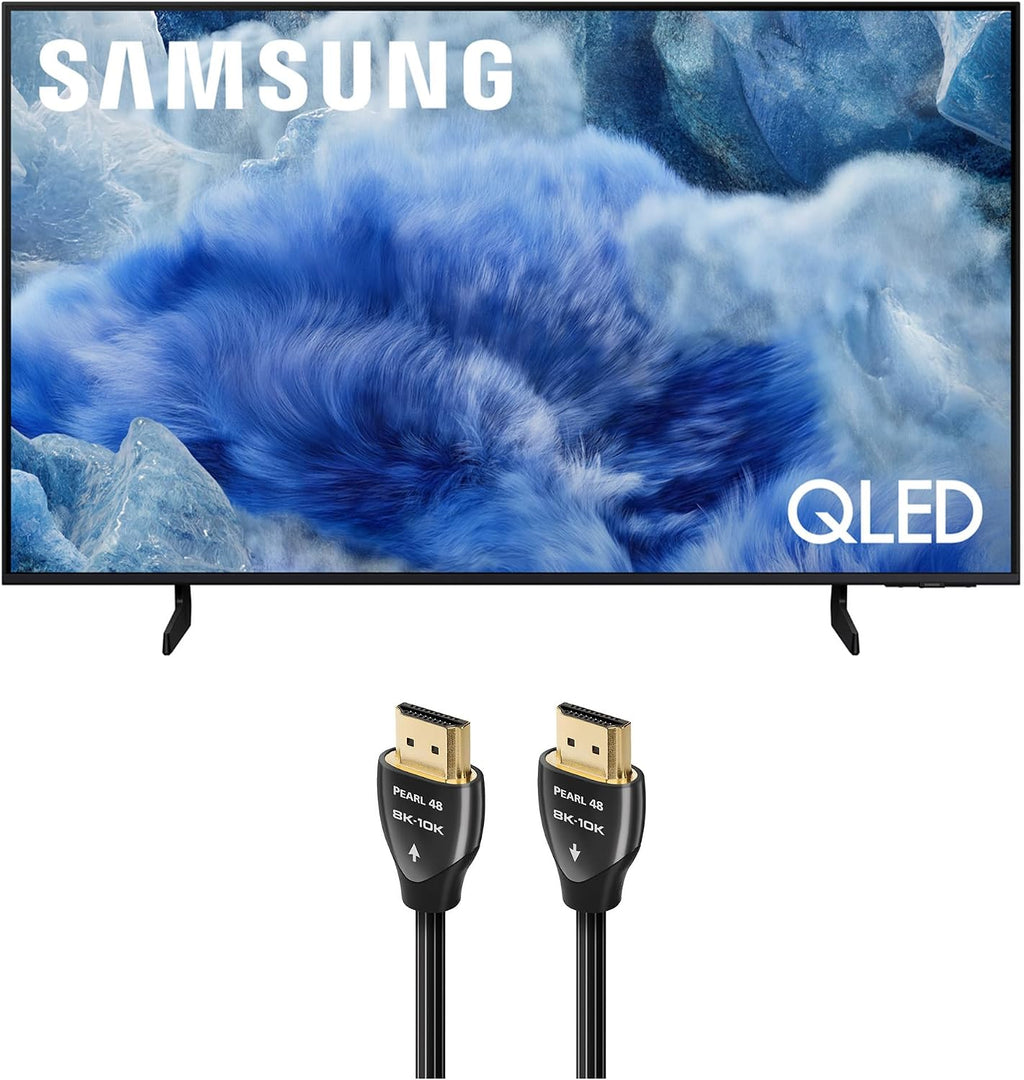 Samsung QN50Q8FAAFXZA 50 Inch Class QLED Q8F 4K Vision AI Smart TV with an AudioQuest Pearl 1.5M 48G 8K-10K HDMI Digital Cable (2025)