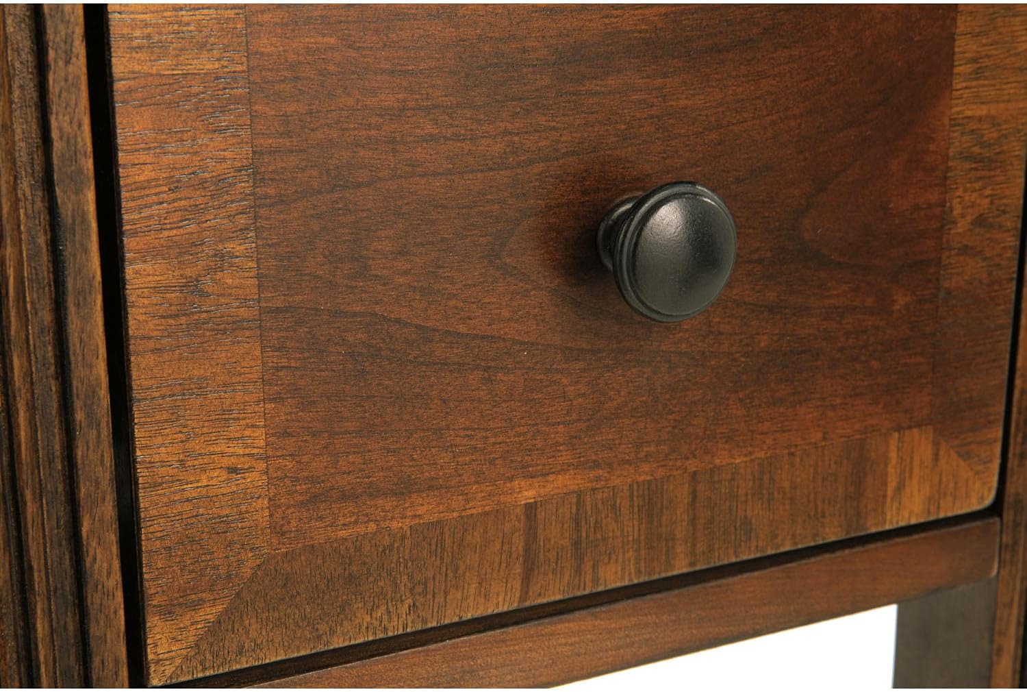 Signature Design by Ashley Breegin Chair Side End Table, 1 Drawer, 1 Fixed Shelf, Veneers, Wood, 13.13' W x 22.13' D x 23' H, Brown