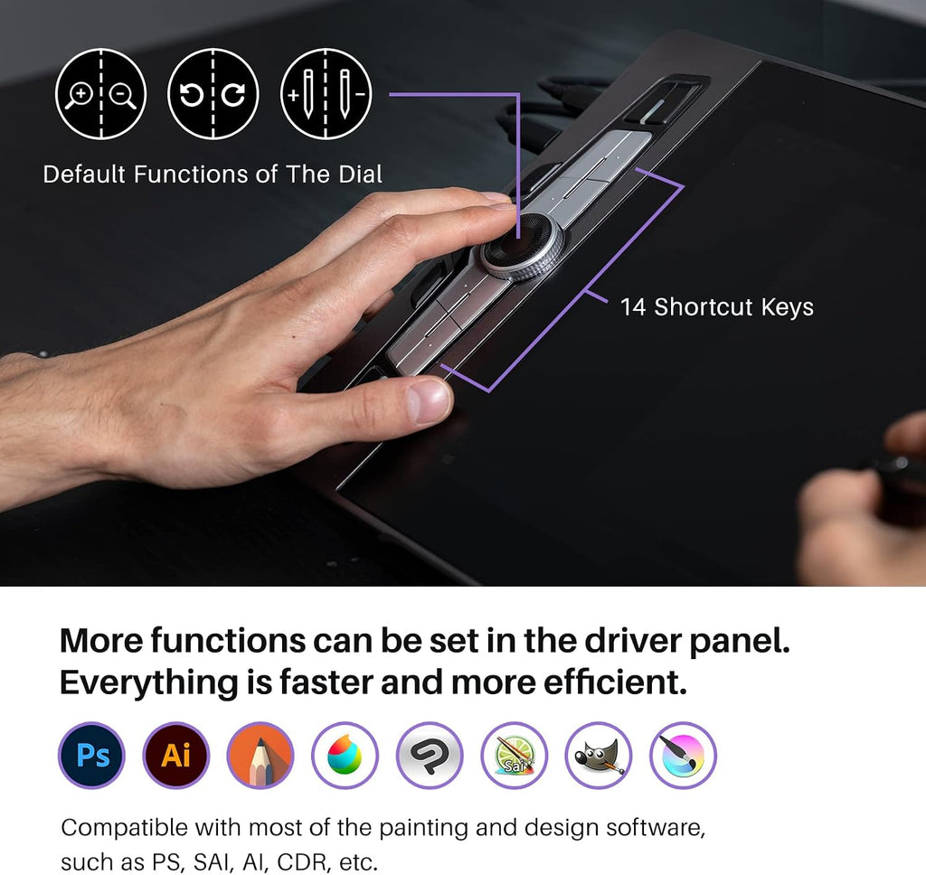 Artisul SP1603 15.6 Inch Graphics Drawing Tablet with Screen Full-Laminated Drawing Pen Display Drawing Monitor Compatible with Windows, macOS, and Android (8192 Pressure Sensitivity, 128% sRGB)