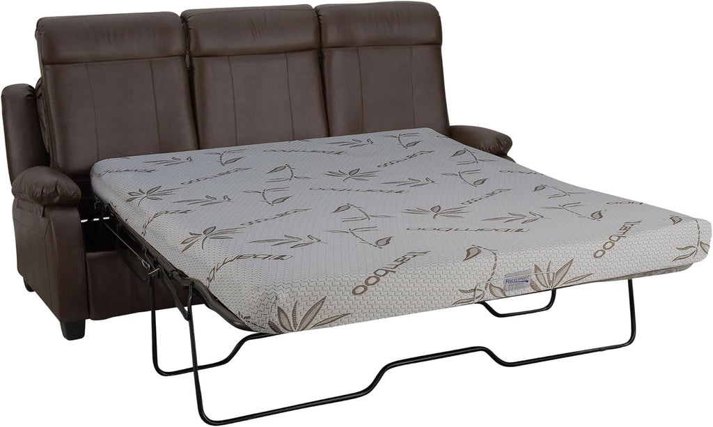 RecPro Charles Collection | 80' RV Hide A Bed Loveseat | Memory Foam Mattress | RV Sleeper Sofa | Pull Out Couch | RV Furniture | RV Loveseat | RV Living Room (Slideout) Furniture | Chestnut