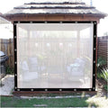 Clear Tarps with Grommets, Plastic Cover for Pergola for Wooden Pergola, Carports, Boats, Pavilions, Garage Door Curtains (Color : +Corner, Size : 14' x 20')