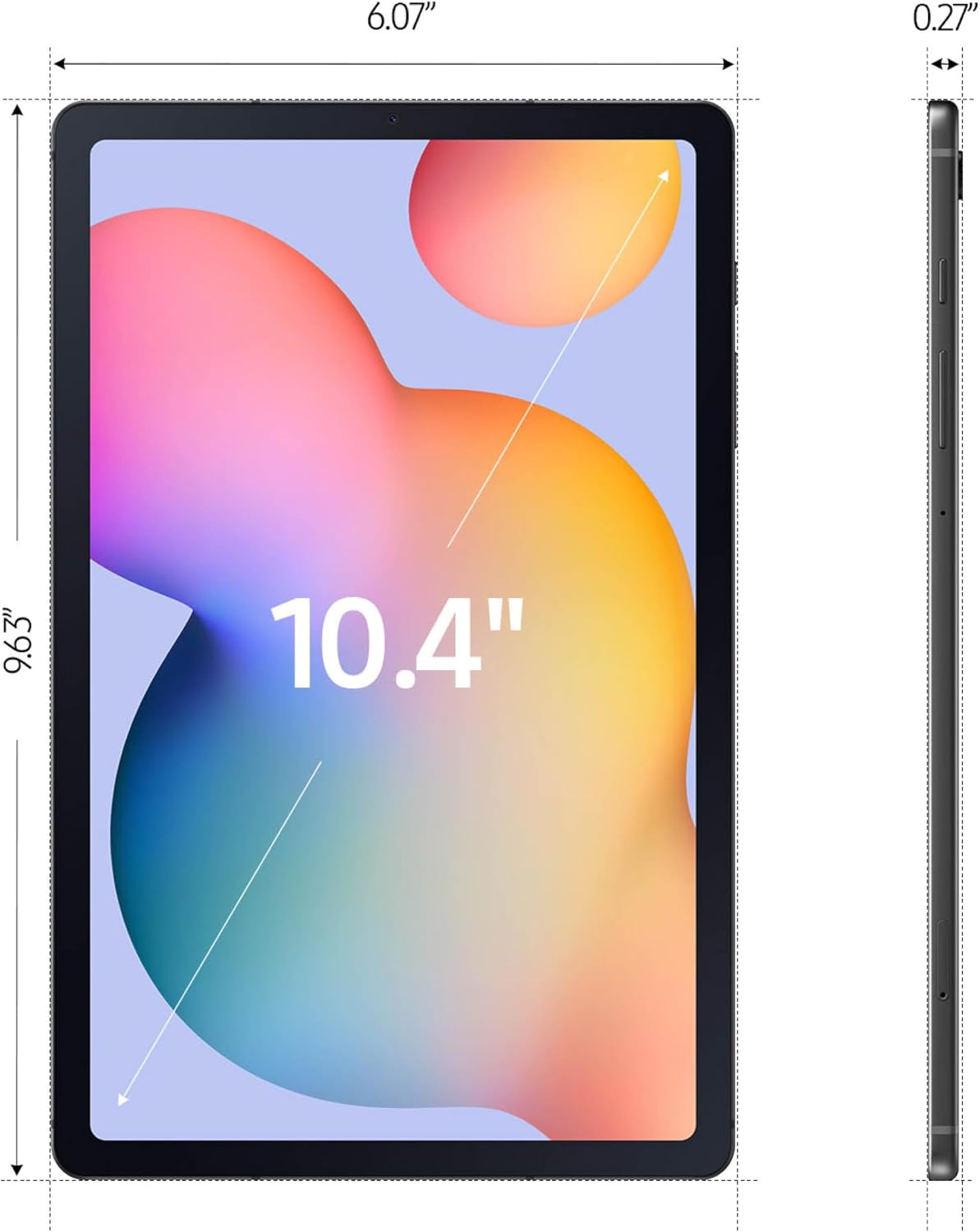 Samsung Galaxy Tab S6 Lite (2024) 10.4' 64GB WiFi Android Student Tablet, S Pen for Note-Taking, Gaming Ready, Long Battery Life, Expandable Storage, US Version, Oxford Gray, Amazon Exclusive
