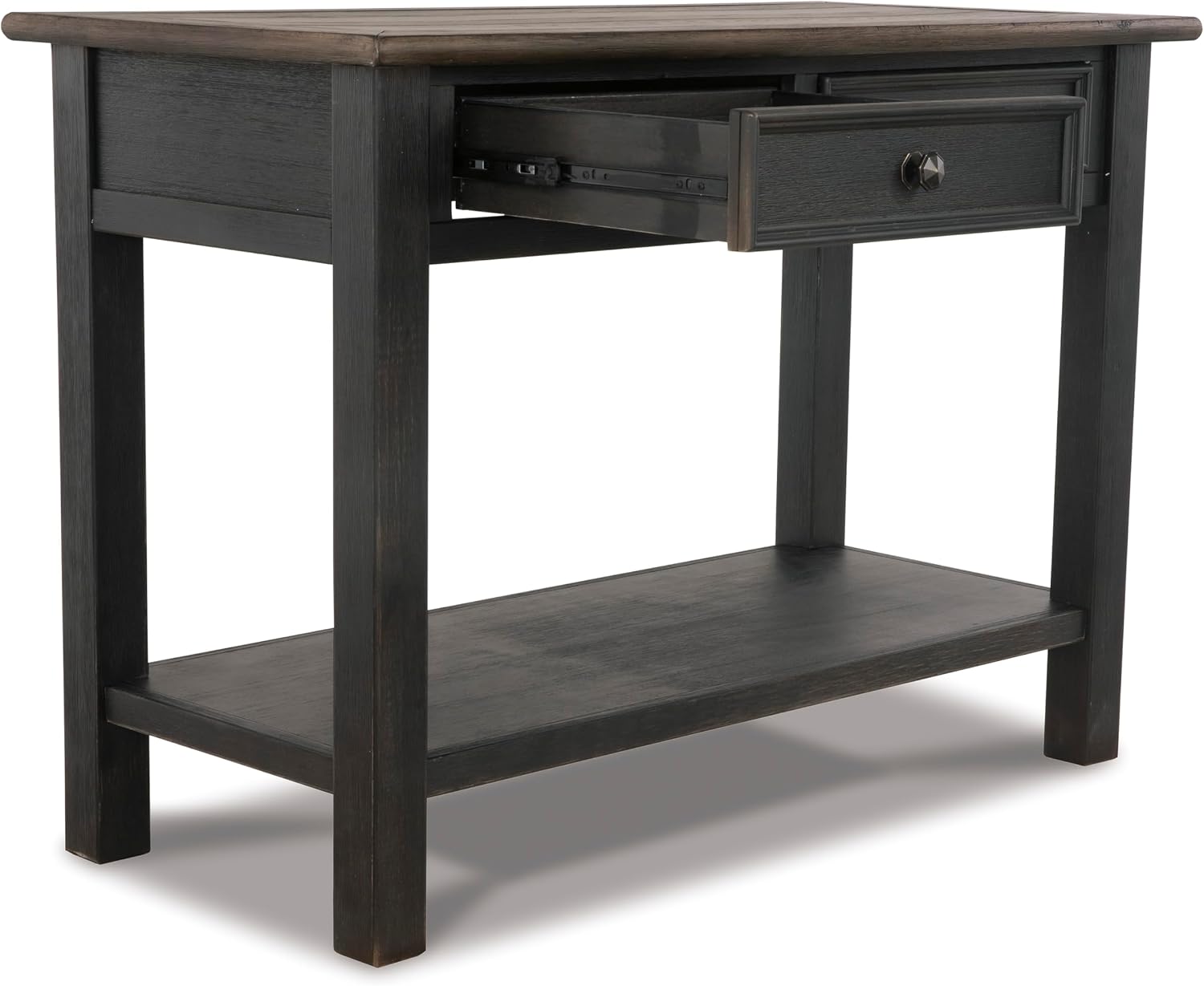 Signature Design by Ashley Tyler Creek Modern Farmhouse Sofa Table, Brown & Black