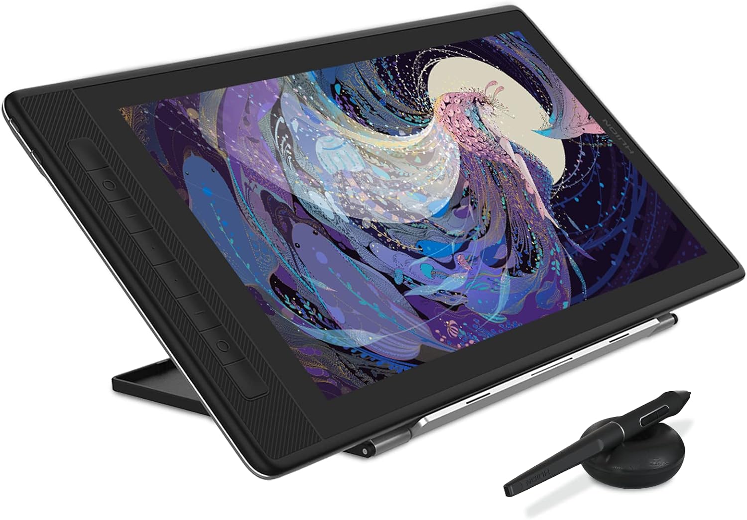 HUION KAMVAS Pro 16 2.5K QHD Drawing Tablet with Screen QLED Full-Laminated Graphics Tablet with Battery-Free Pen, 15.6inch Digital Art Tablet Compatible with Mac, PC, Android & Linux (Renewed)