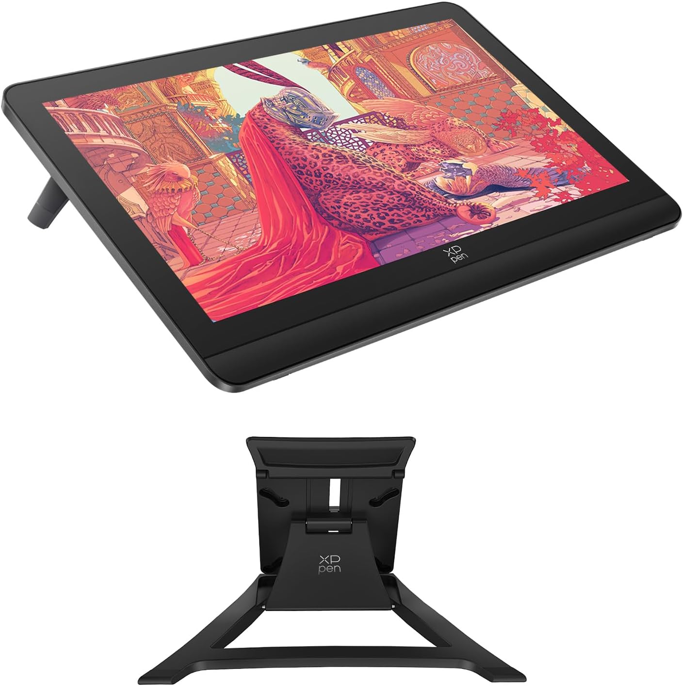 XPPen 4K UHD Artist Pro 19 Gen2 Drawing Tablet with Screen and XPPen ACS18 Drawing Tablet Stand, 156% sRGB Graphic Tablet with 1.07 Billion Colors