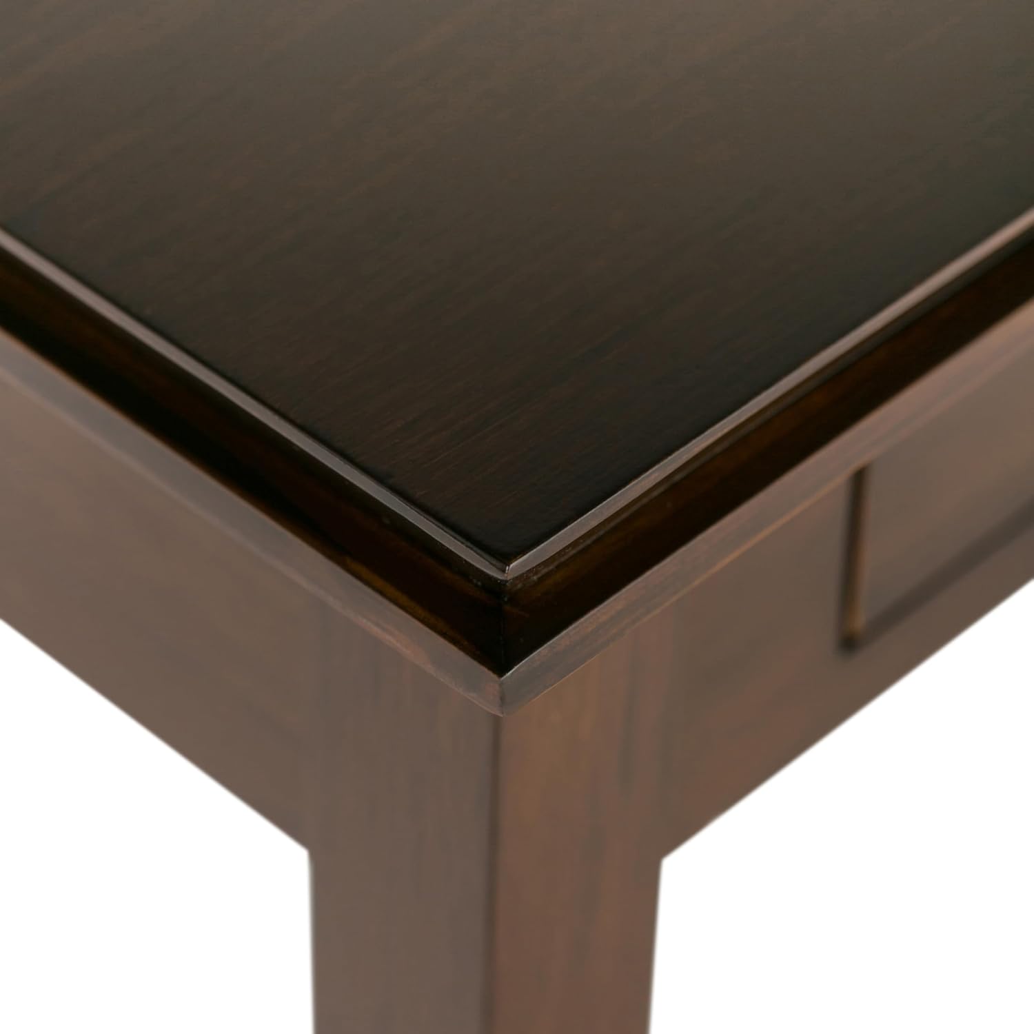 SIMPLIHOME Artisan Console Table - 46 Inch Wide Solid Wood Sofa Table in Russet Brown, Transitional Storage Table for Entryway or Living Room with 2 Drawers and Clean Angle-Edged Top