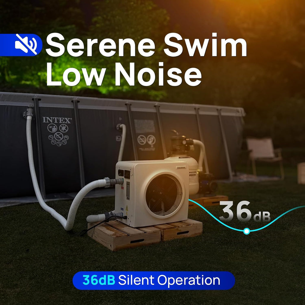 AQUASTRONG Swimming Pool Heat Pump,Electric Pool Heater for Above Ground and Inground Pool,Heating and Cooling Pool Heater Pools Up to, 3000 Gallons