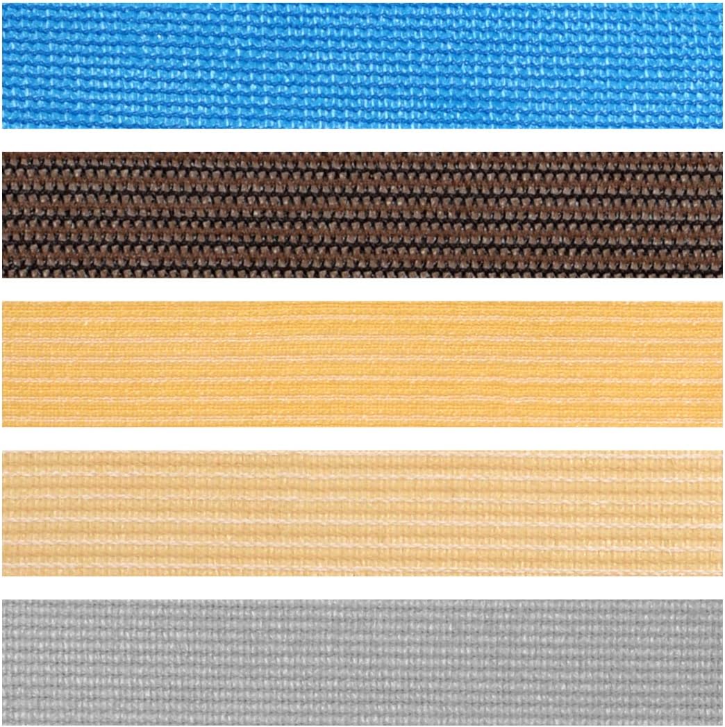 Eden's Decor Straight Flat Edge Sun Shade Sail with Grommets, Pergola Shade Cover Outdoo Sun Shade, Patio Shade, Deck Shade(Brown, 8' X 13')