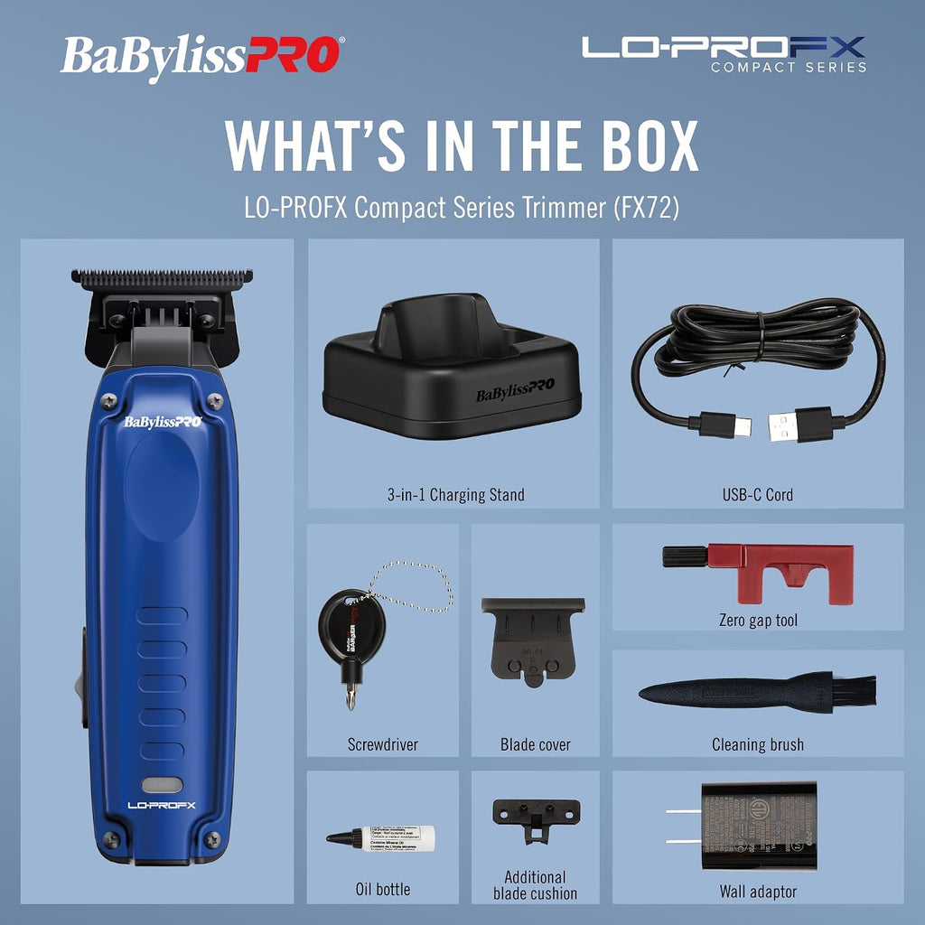 BaBylissPRO High-Performance Compact LO-PROFX Trimmers for Men