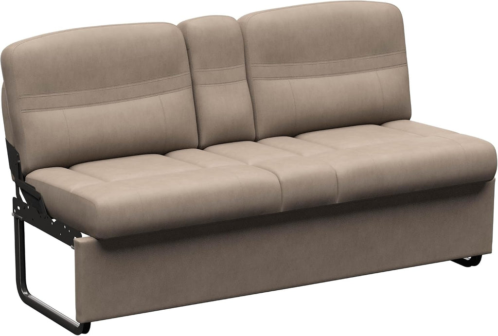 Thomas Payne Signature 62' Driftwood RV Jackknife Sleeper Sofa with Matching Kickboard, Easy Transition, High-Density Foam Cushioning, Fold-Down Center, Dual Cupholders - 2024044390