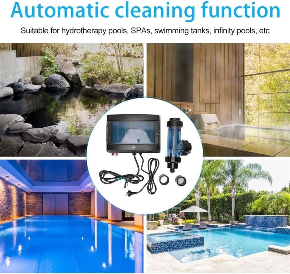 Saltwater Chlorinator,Salt Water Pool System,10/15/20/30/50 G/H, Chlorine Generator Suitable for Home Hot Tub Spa,15g/h(15g/h)