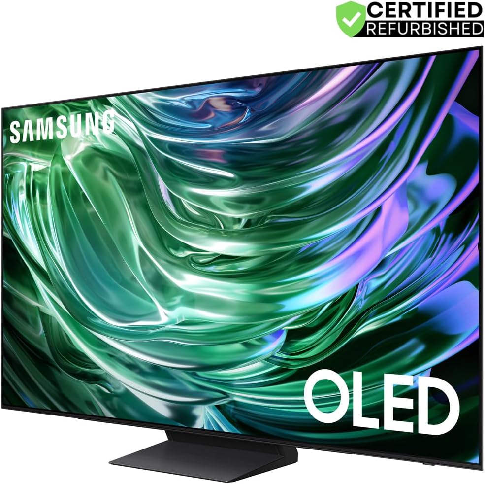 Samsung (Refurbished QN65S90DA 65 Inch OLED 4K Smart TV (2024) Bundle with 2 Year Enhanced Protection Pack (Renewed)