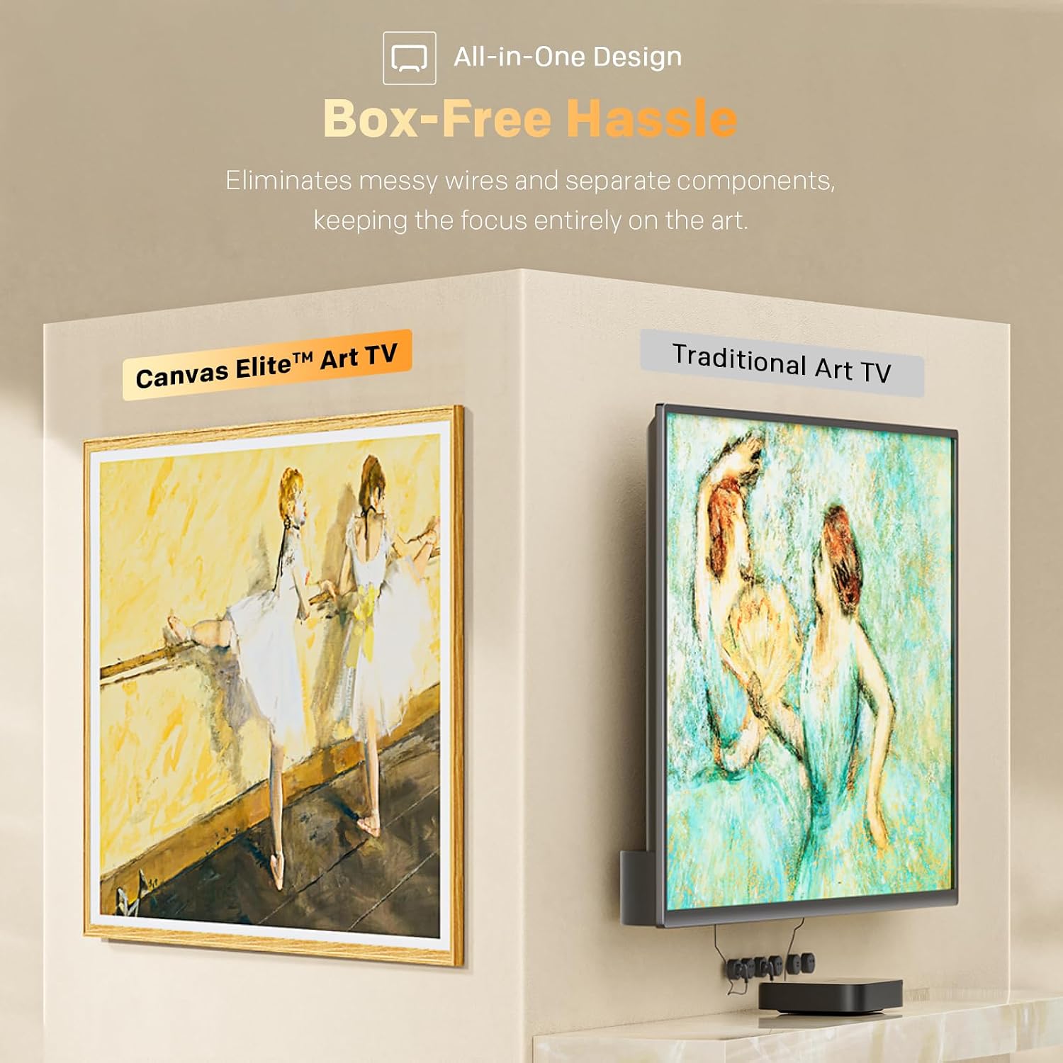 Skyworth 100-Inch Canvas Elite™ Art TV, QD-Mini LED, 4K UHD, GTV, 144Hz, HDMI, USB, Bluetooth