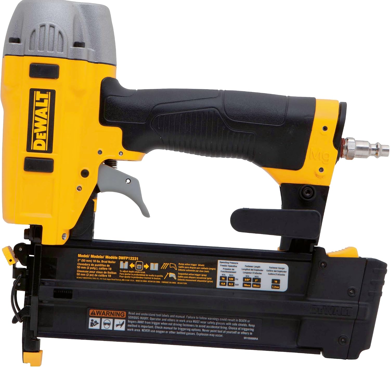 DEWALT Pancake Air Compressor with 165 Max PSI and 2.6 CFM @ 90 PSI and 18 Gauge Brad Nailer Combo Kit