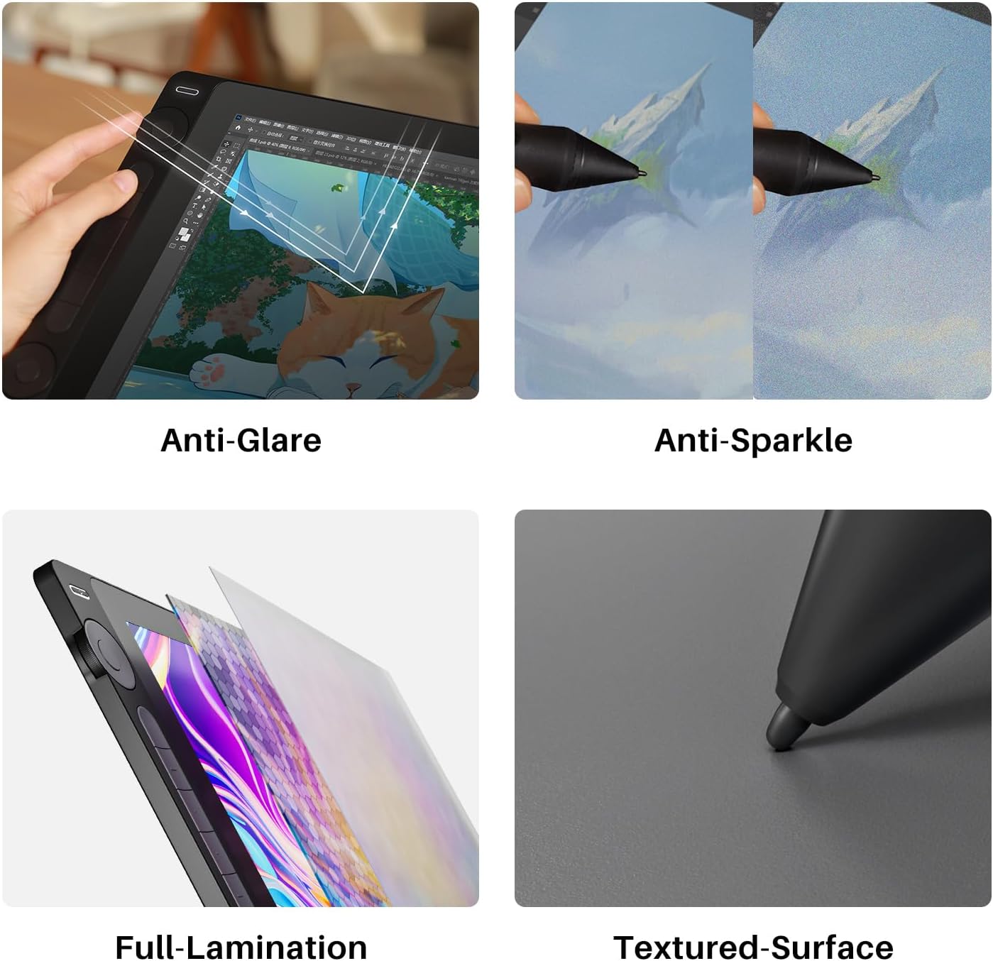 HUION KAMVAS 16 (Gen 3) Drawing Tablet with Screen, 15.8 inch 2.5K QHD Art Tablet with Full Laminated Anti-Sparkle Glass, 99% sRGB, PenTech 4.0, 16384 Pen Pressure, Dual Dials for Mac, PC, Android
