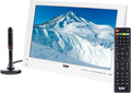 Tyler 13.3' Portable TV LCD Monitor 1080P Rechargeable Lithium Battery Operated, 3 Antenna, HDMI, SD, USB, RCA, FM Radio, Digital Tuner, AV Inputs, AC/DC, TV Stand & Remote Control For Kids Car Travel