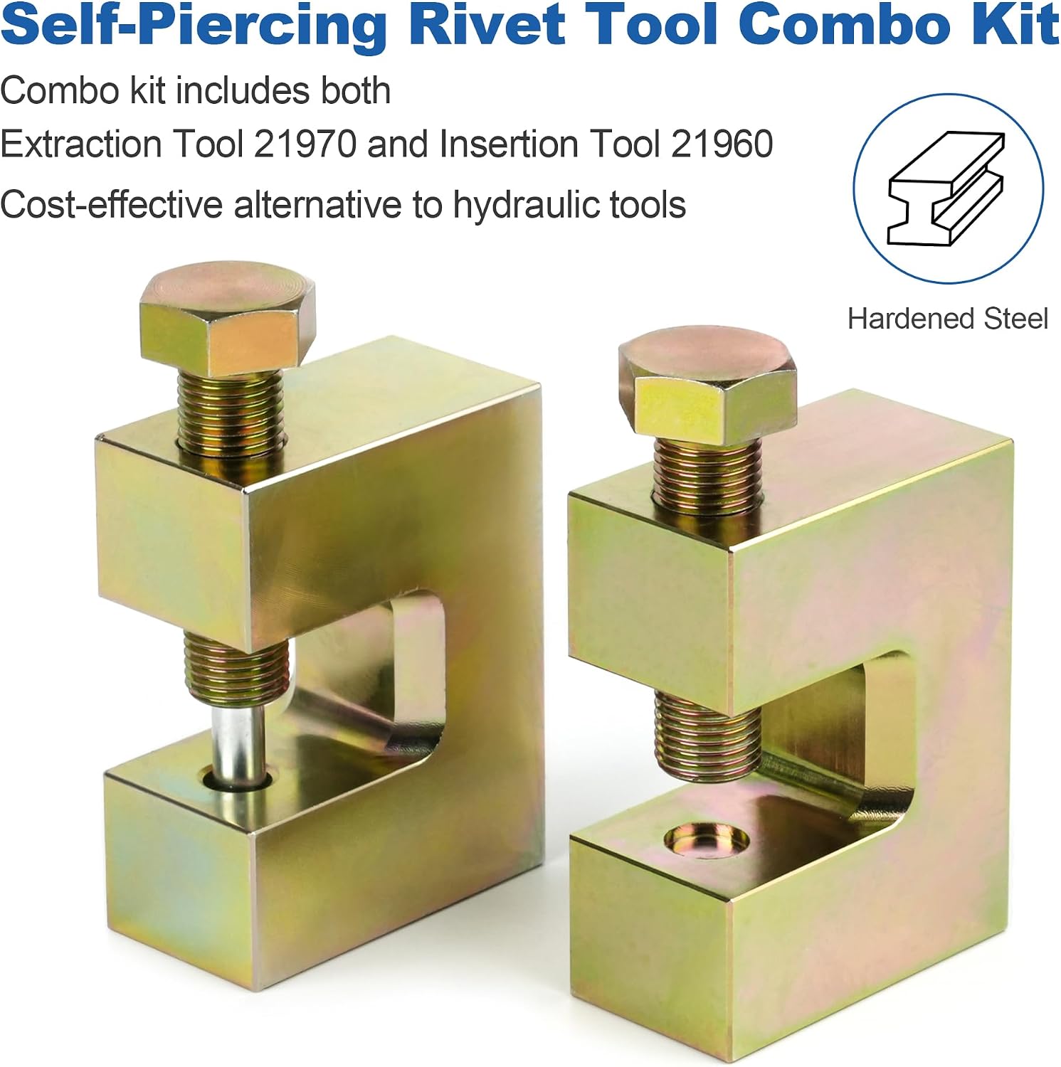 Self Piercing Rivet (SPR) Combo Kit - Extraction And Insertion Tools,Replaces 21960 21970-Works with 3/4' or 19mm socket and 1/2 impact wrench