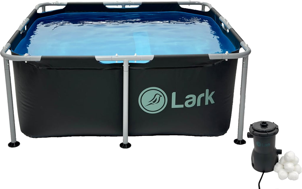 Lark 5' x 24' Square Metal Frame Above Ground Pool with 530 Gallon Filtration Pump