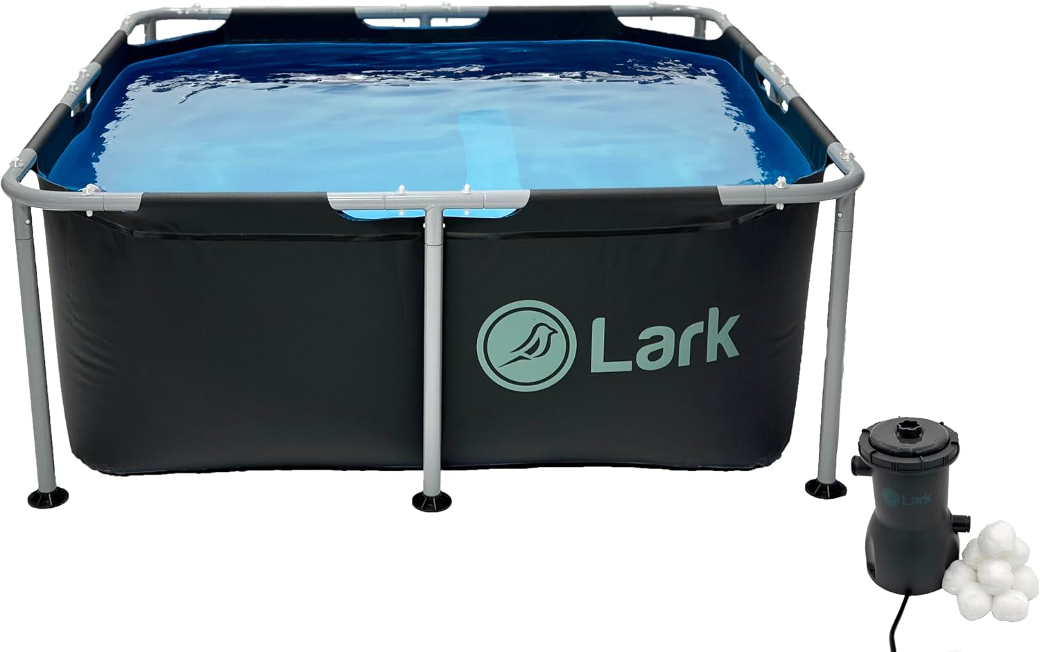 Lark 5' x 24' Square Metal Frame Above Ground Pool with 530 Gallon Filtration Pump