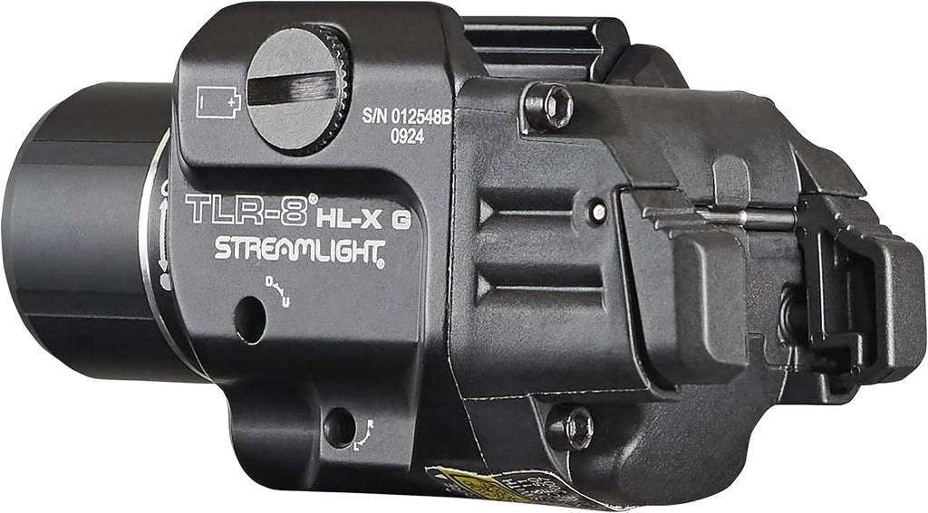 Streamlight 69475 TLR-8 HL-X G USB 1000-Lumen Weapon Rail-Mounted Rechargeable Tactical Flashlight with Integrated Green Aiming Laser, Includes Key Kit, Tool, and Rechargeable Battery, Black