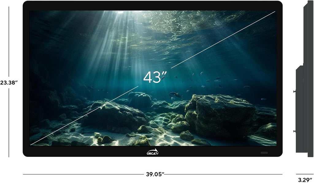 43 Inch Outdoor TV for Patio, Backyard, Porch, and Deck, 4K UHD HDR LED Weatherproof, 700-Nit Partial Sun Display, IP55 Rated, Wall Mount & IPX55 Waterproof Remote Included