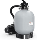 (24H Timer) VINGLI Sand Pool Filter 19in Tank With A 1HP Pump 115V Above Ground Pool Pump with Filter Basket,3962 GPH