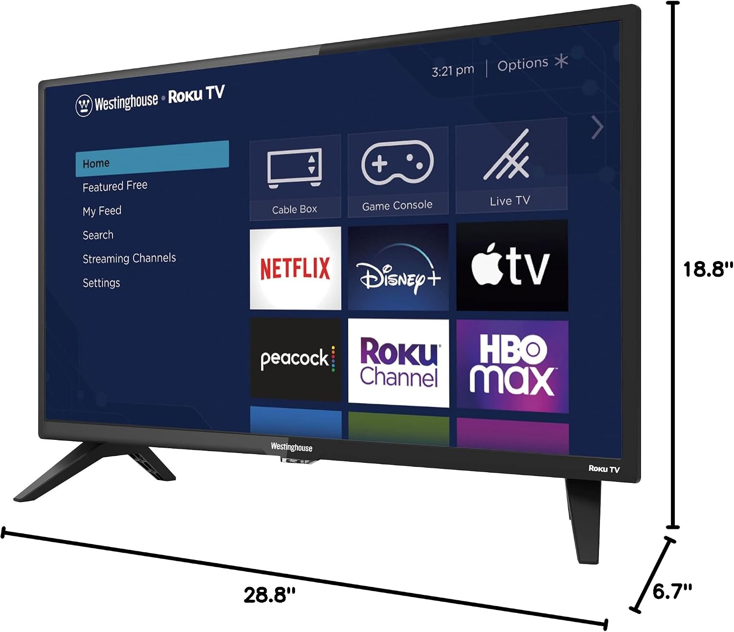 Westinghouse 32' HD Smart Roku TV, 720p High Definition Smart TV with Wi-Fi Connectivity and Mobile App, Flat Screen TV Compatible with Apple Home Kit, Alexa and Google Assistant (2026 Model)