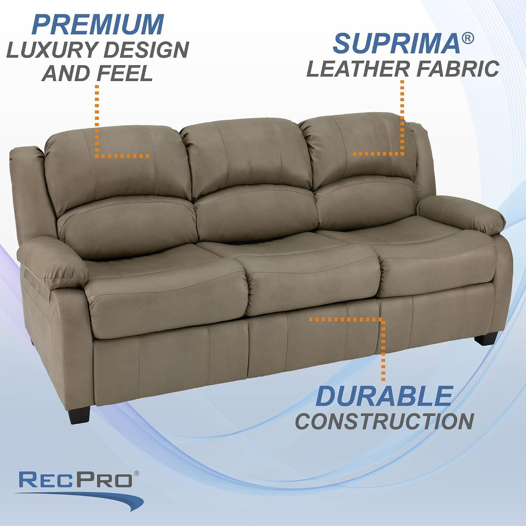 RecPro Charles Collection 80' RV Hide A Bed Loveseat | Memory Foam Mattress | RV Sleeper Sofa | Pull Out Couch | Putty
